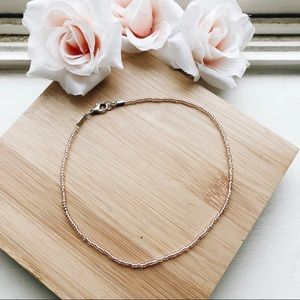 Rose Gold Beaded Choker Necklace